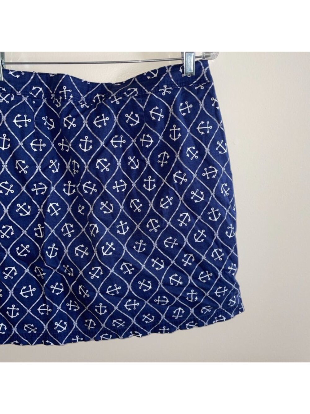 Karen Scott Anchor Skort Size 10 Blue White Nautical - Picture 6 of 6